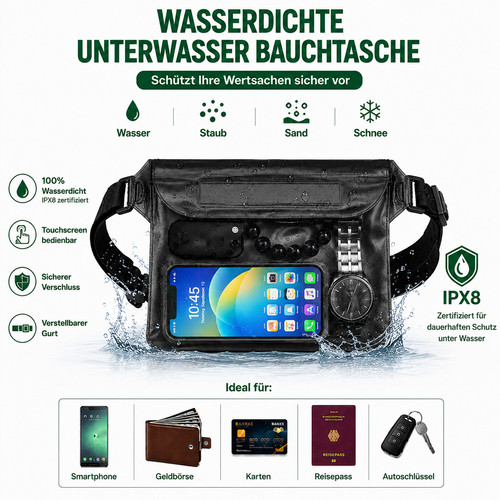 Wasserdichte gürteltasche dry - wasserdichte,