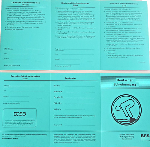 Set 10x deutscher schwimmpass - deutscher,